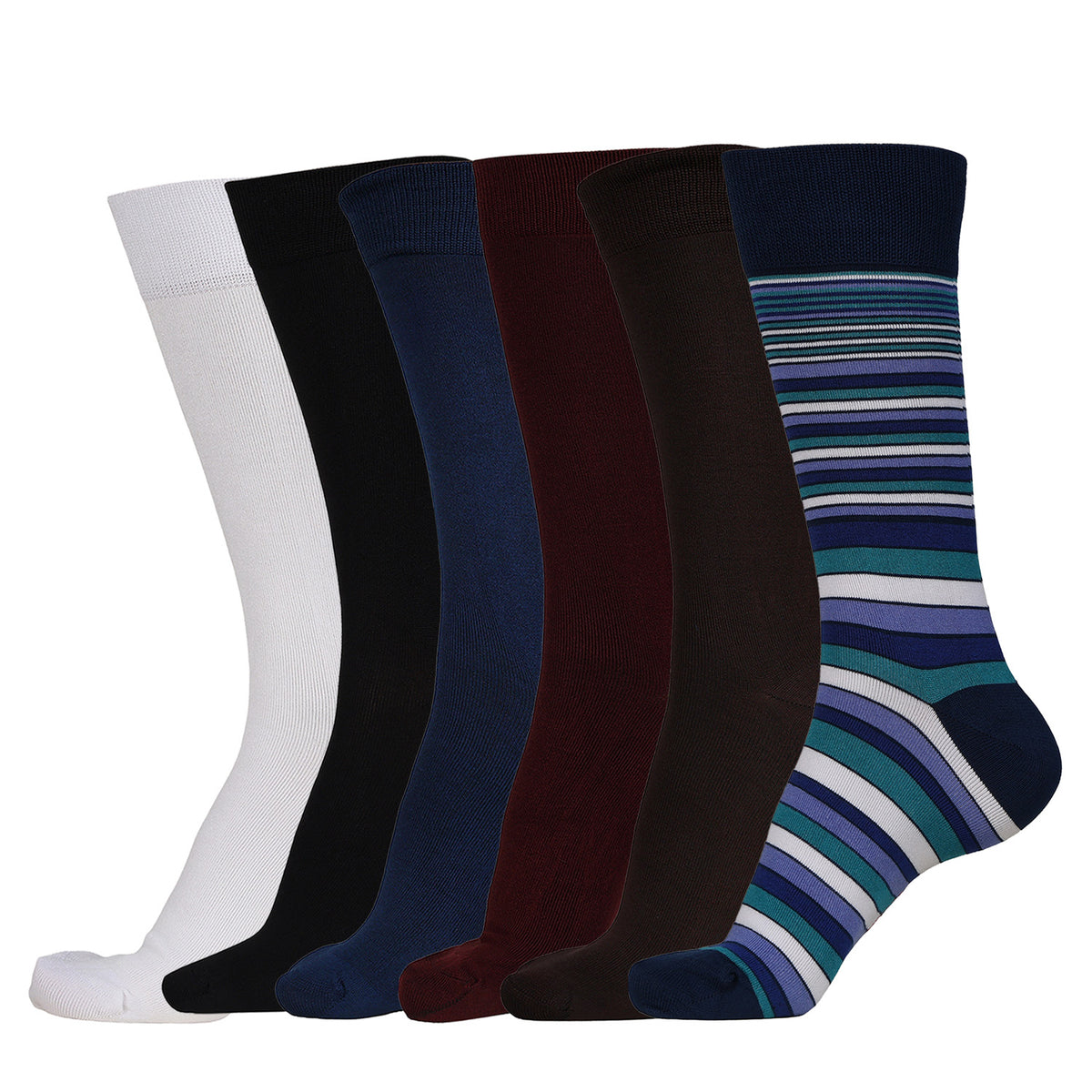 Naturefab Men's Bamboo Full Length socks Combo-9 (Pack of 6)