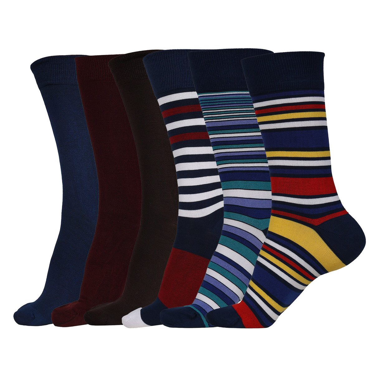 Naturefab Men's Bamboo Full Length socks Combo-7 (Pack of 6)