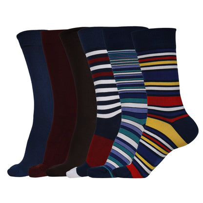 Naturefab Men's Bamboo Full Length socks Combo-7 (Pack of 6)