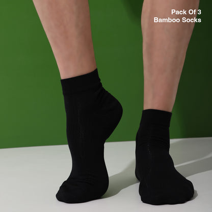 Naturefab Men's Bamboo Ankle Length socks Combo-1 (Pack of 3)