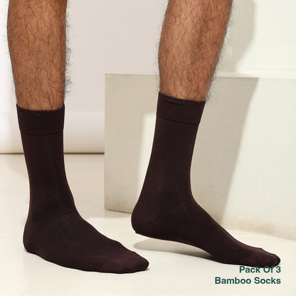 Naturefab Men's Bamboo Full Length socks Combo-4 (Pack of 3)