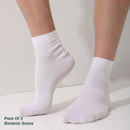 Naturefab Men's Bamboo Ankle Length socks Combo-5 (Pack of 3)