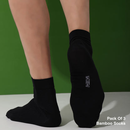 Naturefab Men's Bamboo Ankle Length socks Combo-1 (Pack of 3)