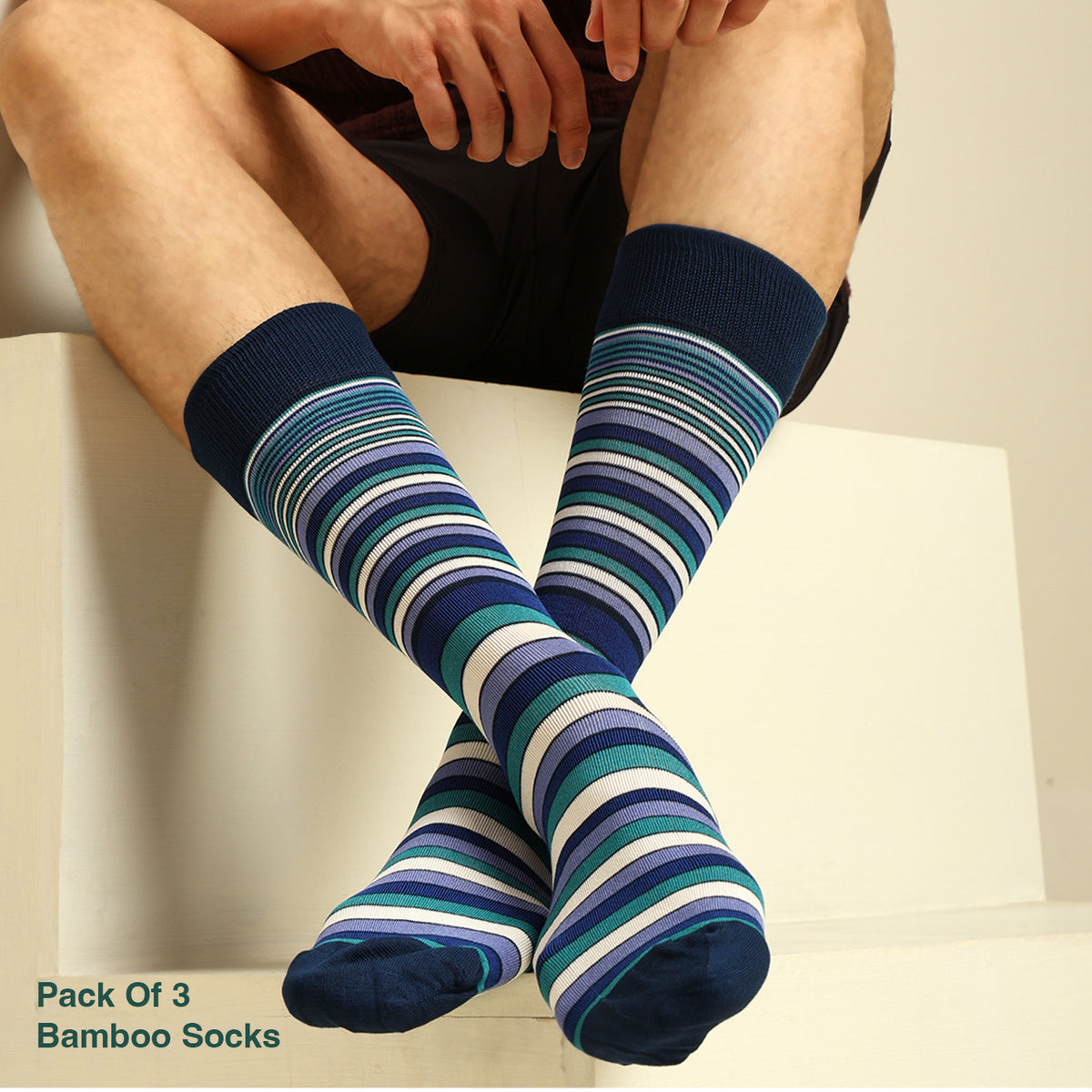 Naturefab Herren Bambus Knöchellange Socken Orchid Flower
