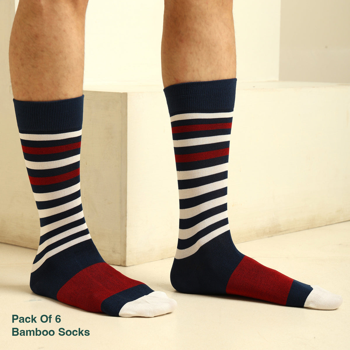 Naturefab Men's Bamboo Full Length socks Combo-7 (Pack of 6)