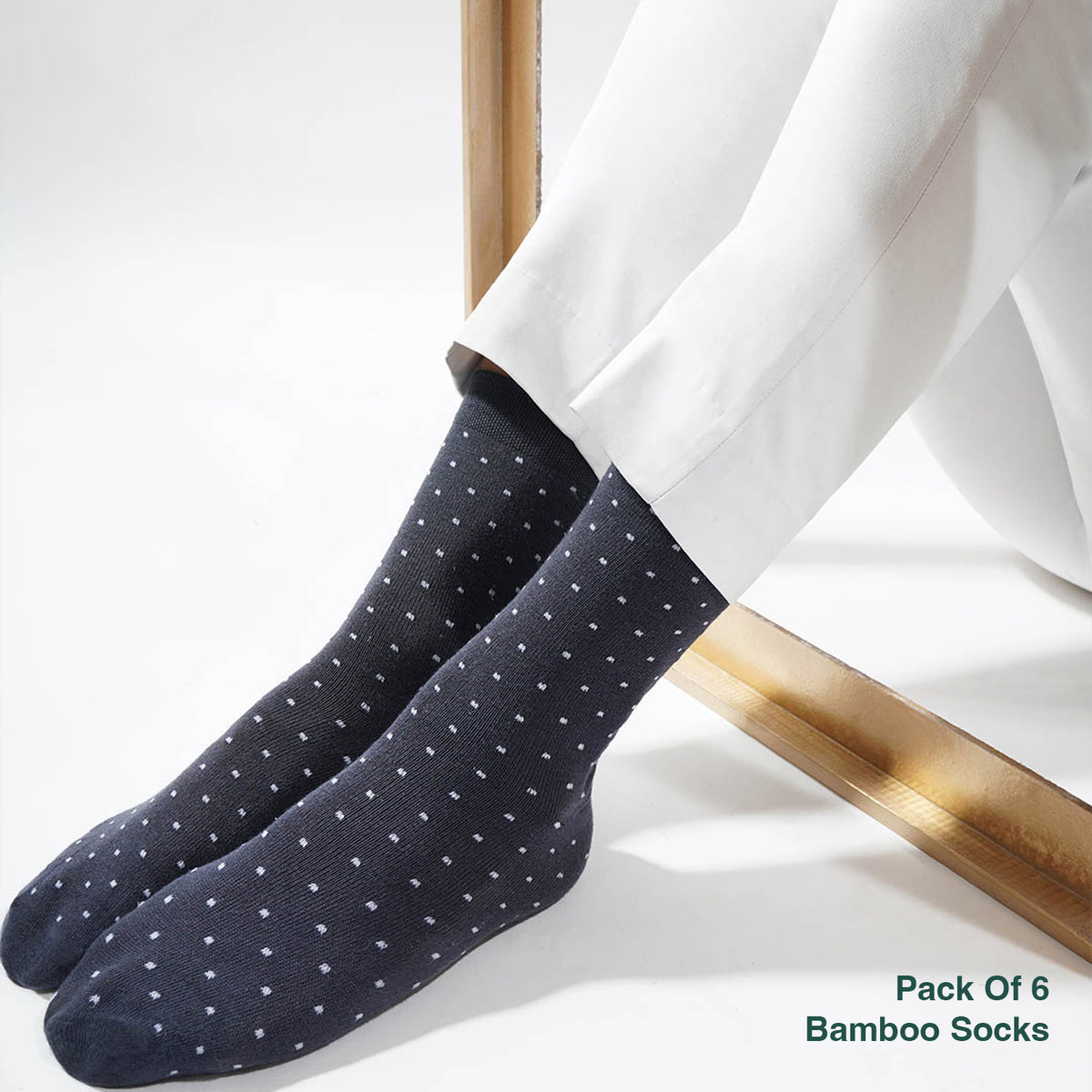 Naturefab Men's Bamboo Full Length socks Combo-6 (Pack of 6)