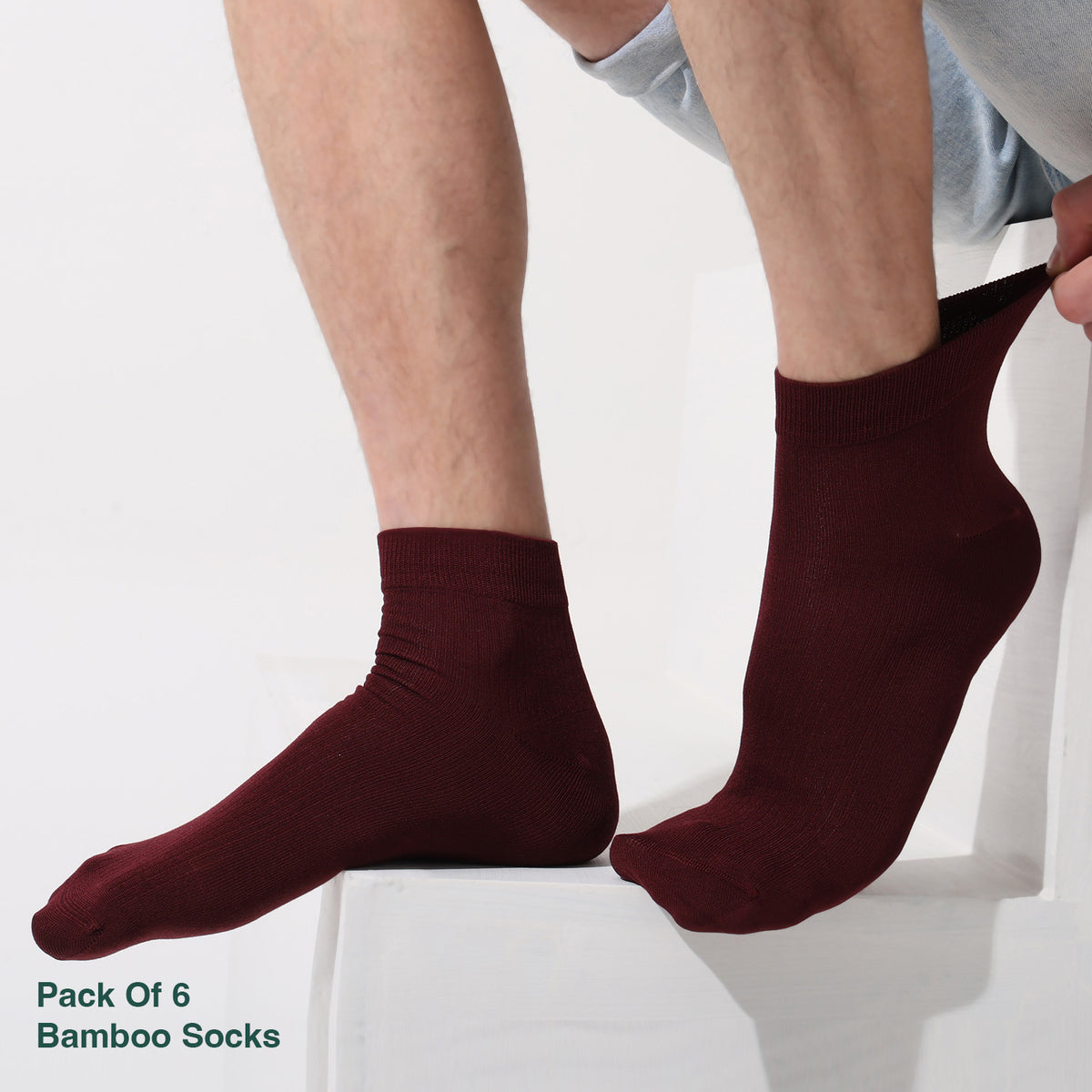 Naturefab Men's Bamboo Ankle Length socks Combo-1 (Pack of 6)